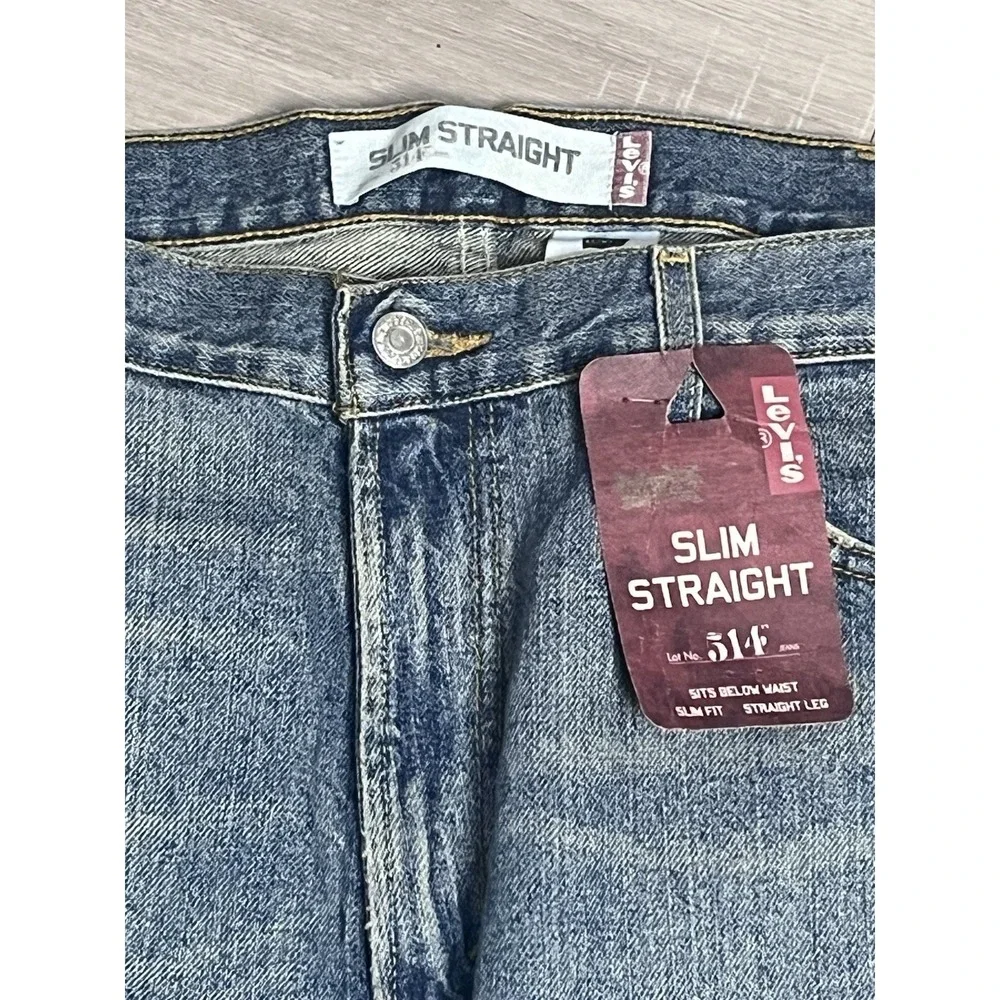 Vintage Levi's‎ 514 38x30 Slim Straight Jeans - Vtg, New with Imperfections